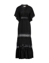 Kaos Jeans Woman Maxi Dress Black Size 12 Cotton In Black