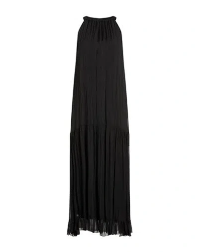 Kaos Jeans Woman Maxi Dress Black Size 6 Viscose, Silk