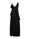 Kaos Jeans Woman Maxi Dress Black Size 8 Viscose