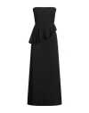 Kaos Jeans Woman Maxi Dress Black Size 8 Viscose, Linen