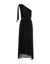 Kaos Jeans Woman Maxi Dress Black Size 8 Viscose, Silk In Black