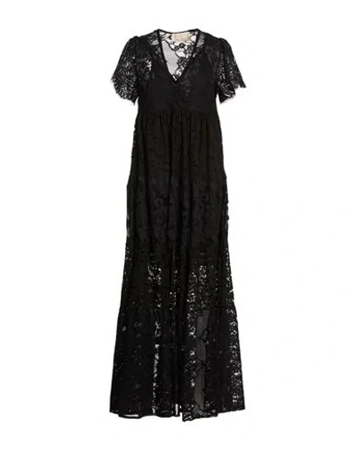Kaos Jeans Woman Maxi Dress Black Size M Polyamide, Cotton