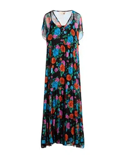 Kaos Jeans Woman Maxi Dress Black Size M Viscose In Multi