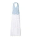 Kaos Jeans Woman Maxi Dress Blue Size 8 Cotton In Blue