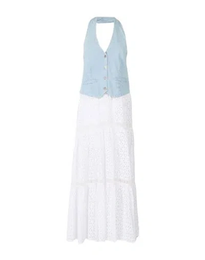 Kaos Jeans Woman Maxi Dress Blue Size 8 Cotton