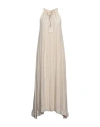 Kaos Jeans Woman Maxi Dress Cream Size 10 Viscose, Silk In White