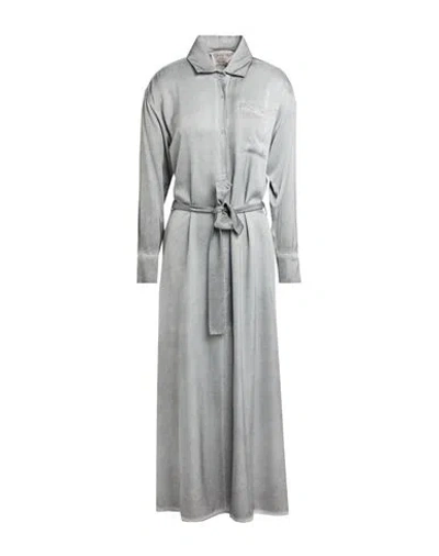 Kaos Jeans Woman Maxi Dress Grey Size 12 Viscose In Gray