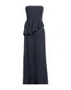 Kaos Jeans Woman Maxi Dress Midnight Blue Size 8 Viscose, Linen
