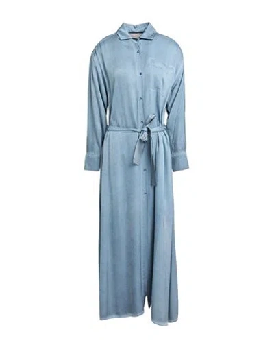 Kaos Jeans Woman Maxi Dress Pastel Blue Size 10 Viscose