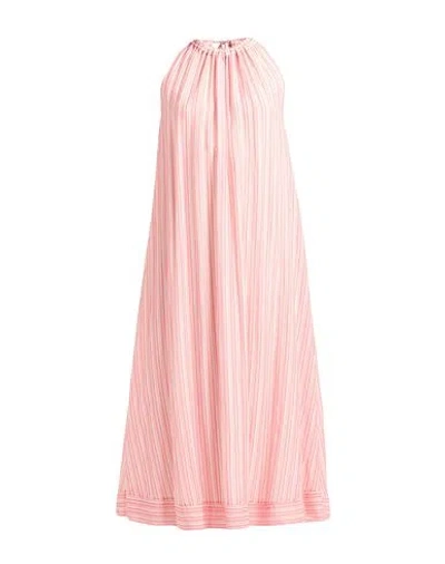 Kaos Jeans Woman Maxi Dress Pink Size 6 Cotton, Silk