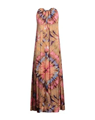 Kaos Jeans Woman Maxi Dress Pink Size 8 Viscose