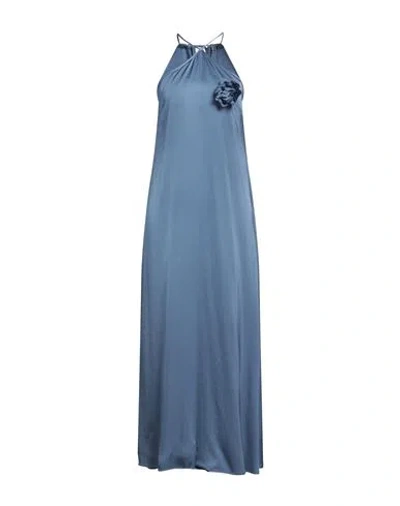 Kaos Jeans Woman Maxi Dress Slate Blue Size 6 Viscose