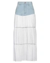 Kaos Jeans Woman Maxi Skirt Blue Size 8 Cotton In Blue