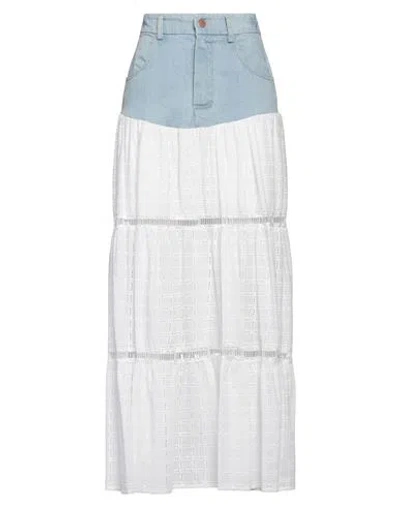 Kaos Jeans Woman Maxi Skirt Blue Size 8 Cotton