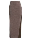 Kaos Jeans Woman Maxi Skirt Copper Size 8 Polyester, Polyamide, Elastane In Orange