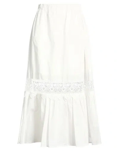 Kaos Jeans Woman Maxi Skirt White Size 8 Cotton