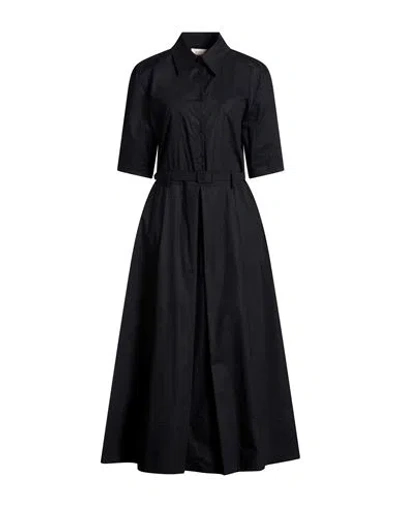 Kaos Jeans Woman Midi Dress Black Size 10 Cotton In Blue