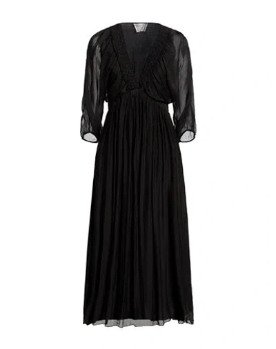 Kaos Jeans Woman Midi Dress Black Size 8 Viscose, Silk