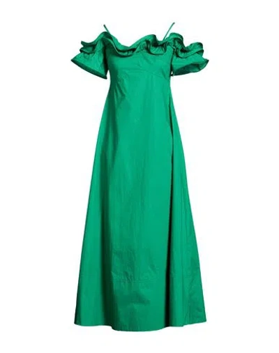 Kaos Jeans Woman Midi Dress Emerald Green Size 2 Cotton