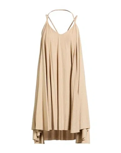 Kaos Jeans Woman Midi Dress Gold Size 6 Viscose, Polyester, Polyamide, Elastane In Neutral