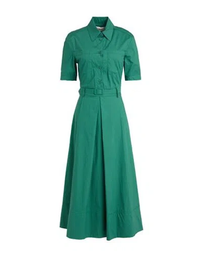 Kaos Jeans Woman Midi Dress Green Size 6 Cotton