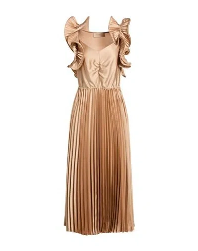 Kaos Jeans Woman Midi Dress Sand Size 6 Polyester