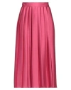 Kaos Jeans Woman Midi Skirt Fuchsia Size 2 Polyester, Elastane In Pink