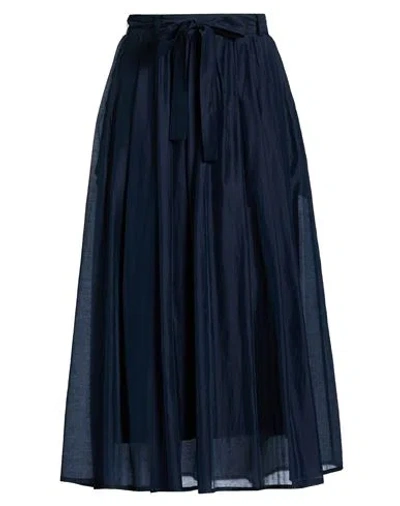Kaos Jeans Woman Midi Skirt Midnight Blue Size 6 Lyocell, Polyester