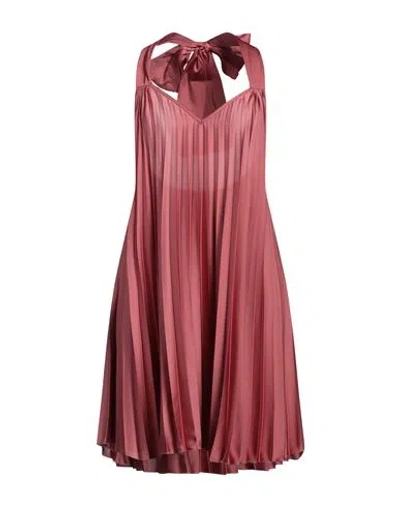 Kaos Jeans Woman Mini Dress Antique Rose Size 8 Polyester, Viscose, Elastane In Pink