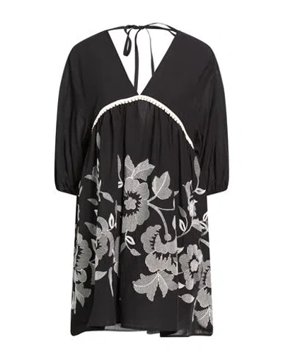 Kaos Jeans Woman Mini Dress Black Size 8 Cotton, Polyester