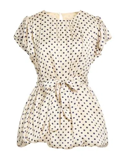 Kaos Jeans Woman Mini Dress Cream Size 12 Viscose In Neutral