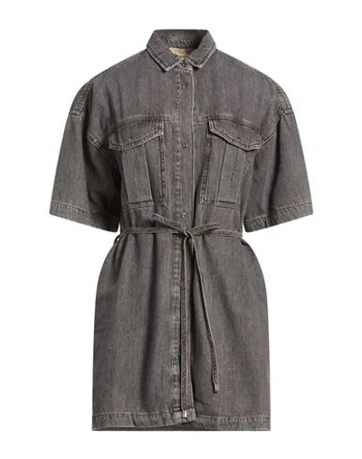 Kaos Jeans Woman Mini Dress Grey Size 6 Cotton In Gray