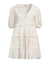 Kaos Jeans Woman Mini Dress Ivory Size 8 Cotton In White