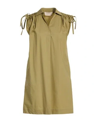 Kaos Jeans Woman Mini Dress Khaki Size 8 Cotton In Multi