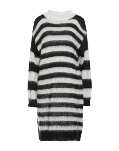 Kaos Jeans Woman Mini Dress Off White Size S Acrylic, Mohair Wool, Polyamide