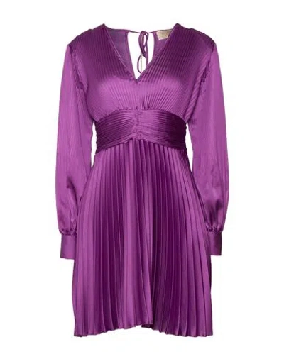 Kaos Jeans Woman Short Dress Purple Size 8 Polyester