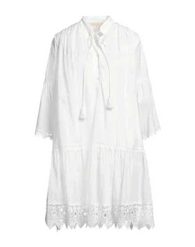 Kaos Jeans Woman Mini Dress White Size 10 Cotton