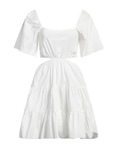 Kaos Jeans Woman Mini Dress White Size 6 Cotton