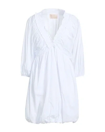 Kaos Jeans Woman Mini Dress White Size 8 Cotton