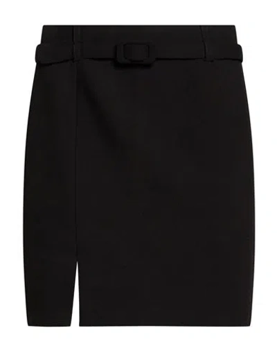 Kaos Jeans Woman Mini Skirt Black Size 6 Polyester, Viscose, Elastane