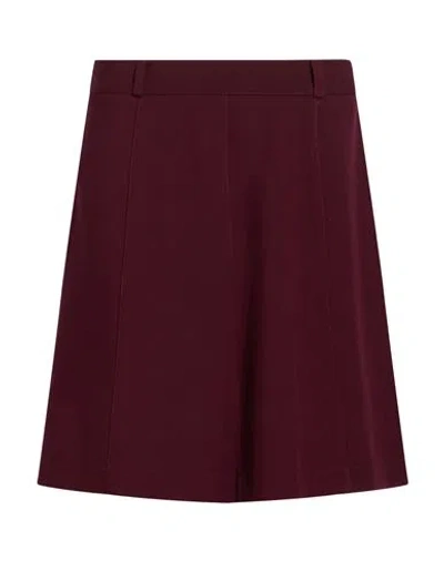 Kaos Jeans Woman Mini Skirt Burgundy Size 2 Polyester, Viscose, Elastane In Red