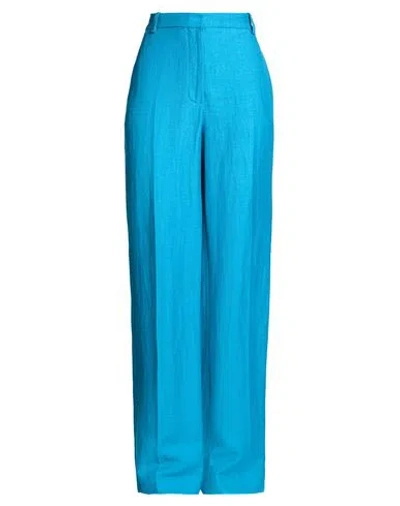 Kaos Jeans Woman Pants Azure Size 10 Viscose, Linen, Polyester, Polyamide In Blue