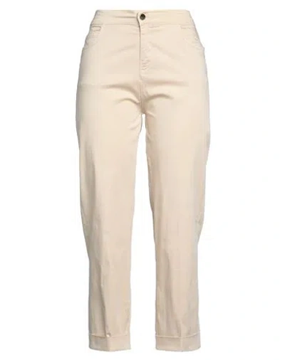 Kaos Jeans Woman Pants Beige Size 27 Cotton, Elastane