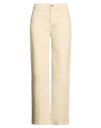 Kaos Jeans Woman Pants Beige Size 28 Cotton, Elastane In Sand