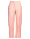 Kaos Jeans Woman Pants Blush Size 4 Linen, Viscose, Polyamide In Pink