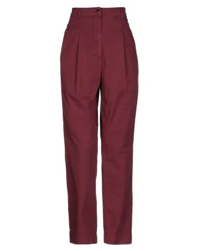 Kaos Jeans Woman Pants Burgundy Size 30 Cotton In Red