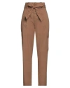 Kaos Jeans Woman Pants Camel Size 10 Cotton, Elastane In Beige