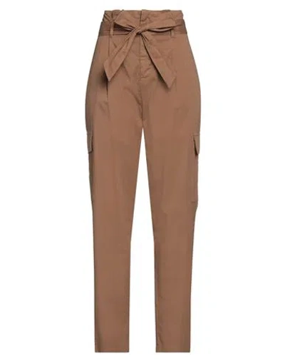 Kaos Jeans Woman Pants Camel Size 10 Cotton, Elastane In Beige