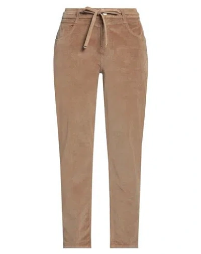 Kaos Jeans Woman Pants Camel Size 30 Cotton, Elastane In Beige
