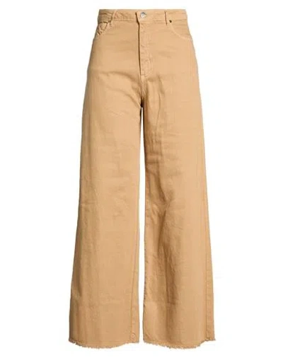 Kaos Jeans Woman Pants Camel Size 4 Cotton In Brown